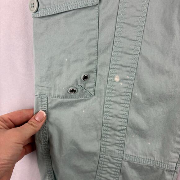 Style & Co Sea Foam Green Cargo Capris Womens 6 Utility Pockets Gorp Hiking READ - Picture 7 of 14